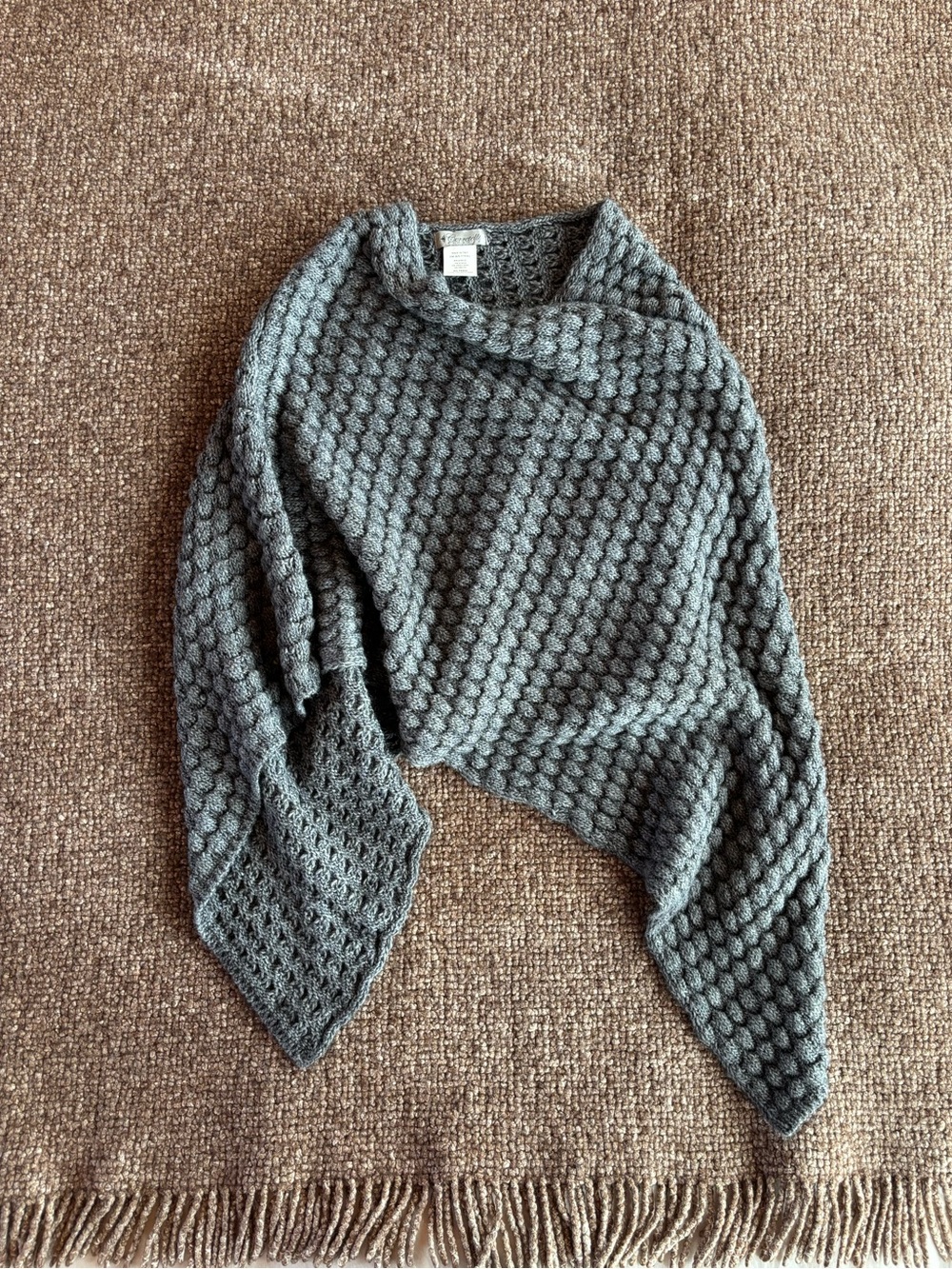 Wool and Alpaca Blend Wrap/Poncho - Picture 1 of 6